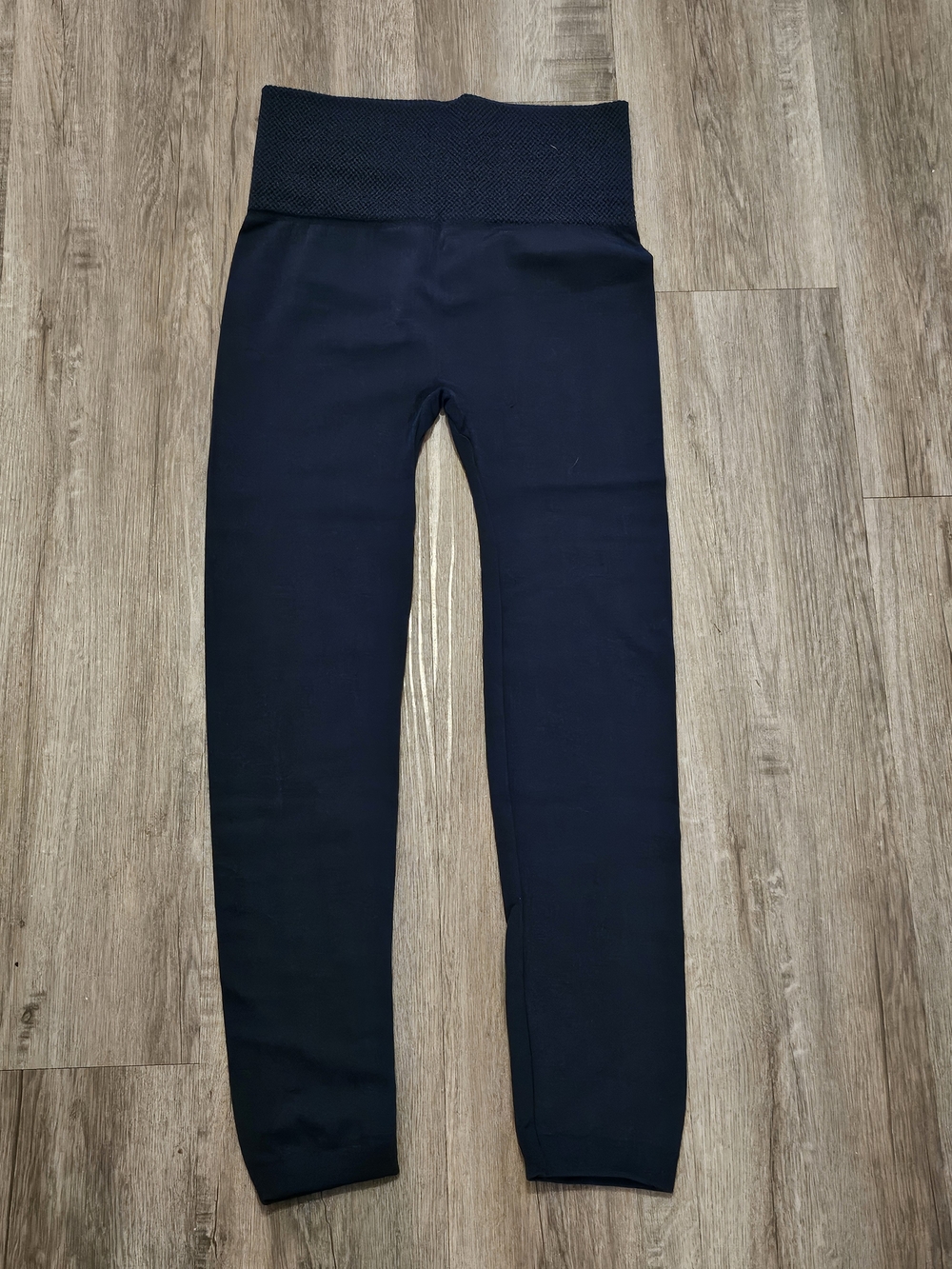 Navy Blue High-Waist Stretch Leggings